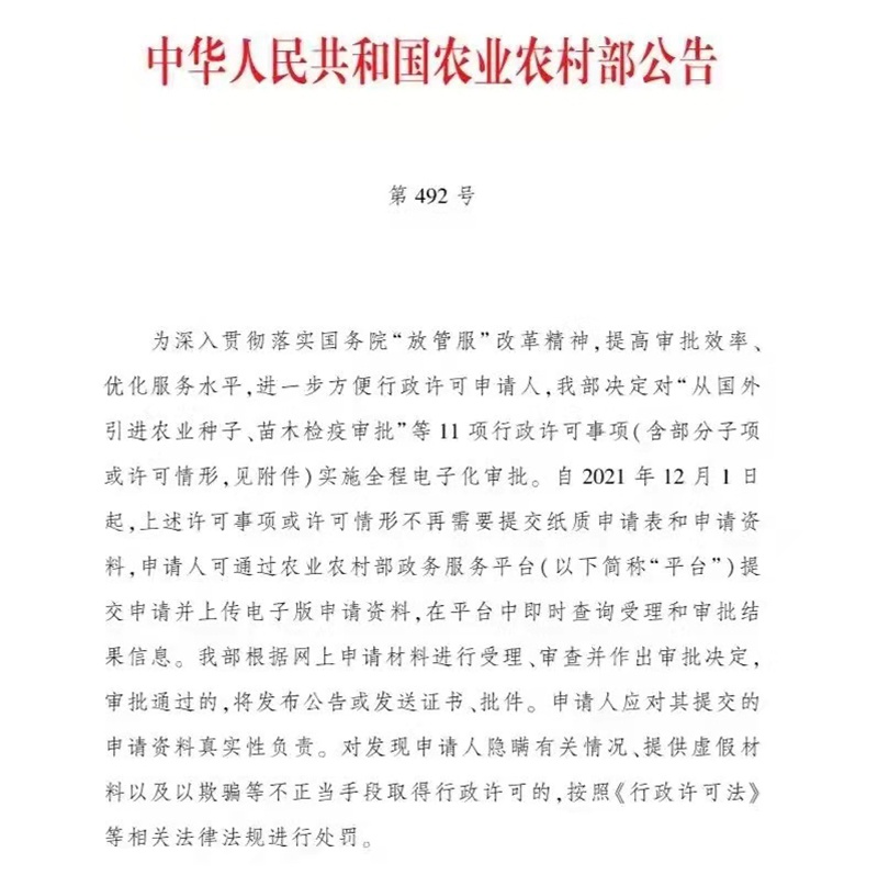 12月1日起施行！農藥和肥料登記中的部分事項實施全程電子化審批(圖2)